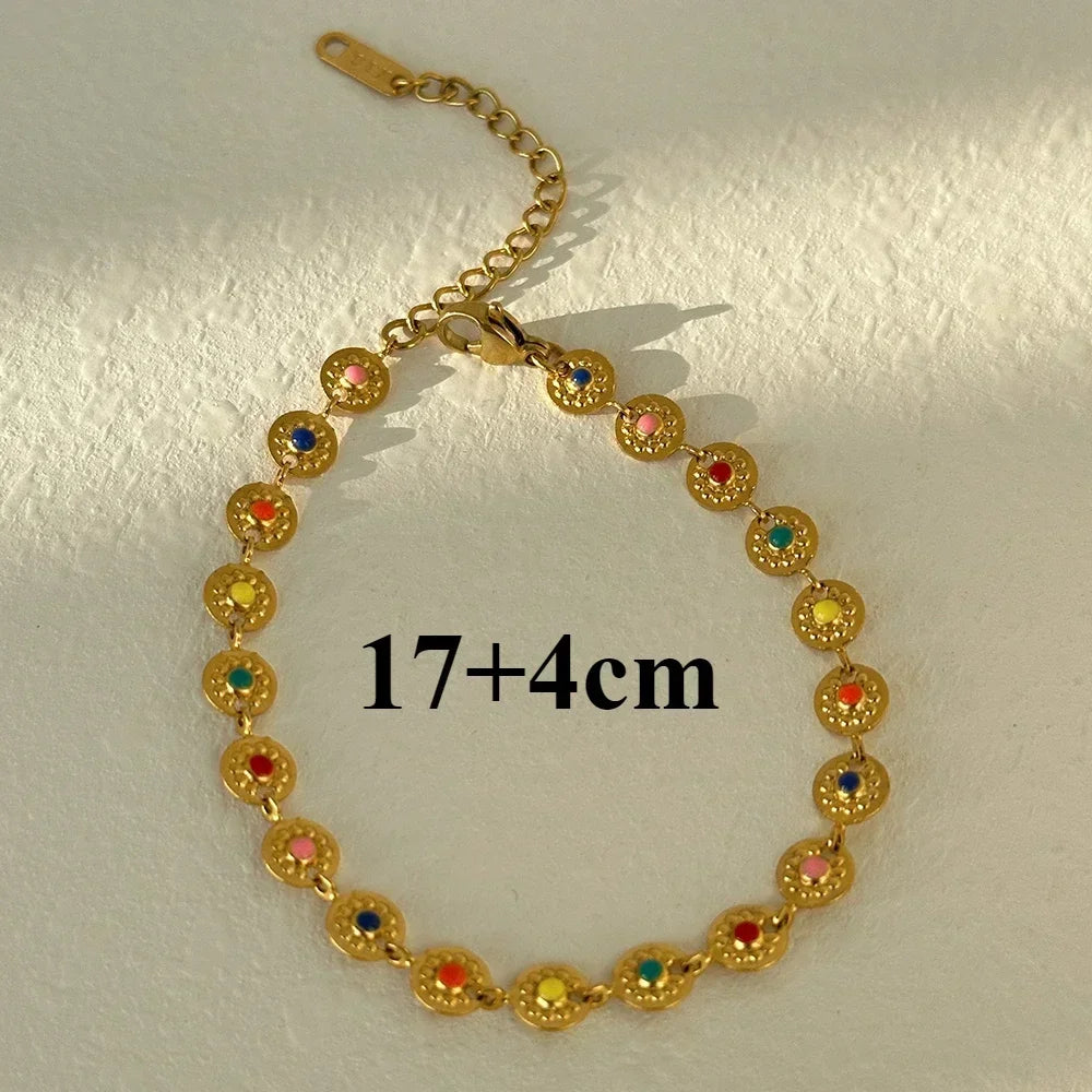 Chaîne Taille Fleur Pompon Or 18K - Belly Chain Acier Inoxydable Sexy Bikini Plage Été