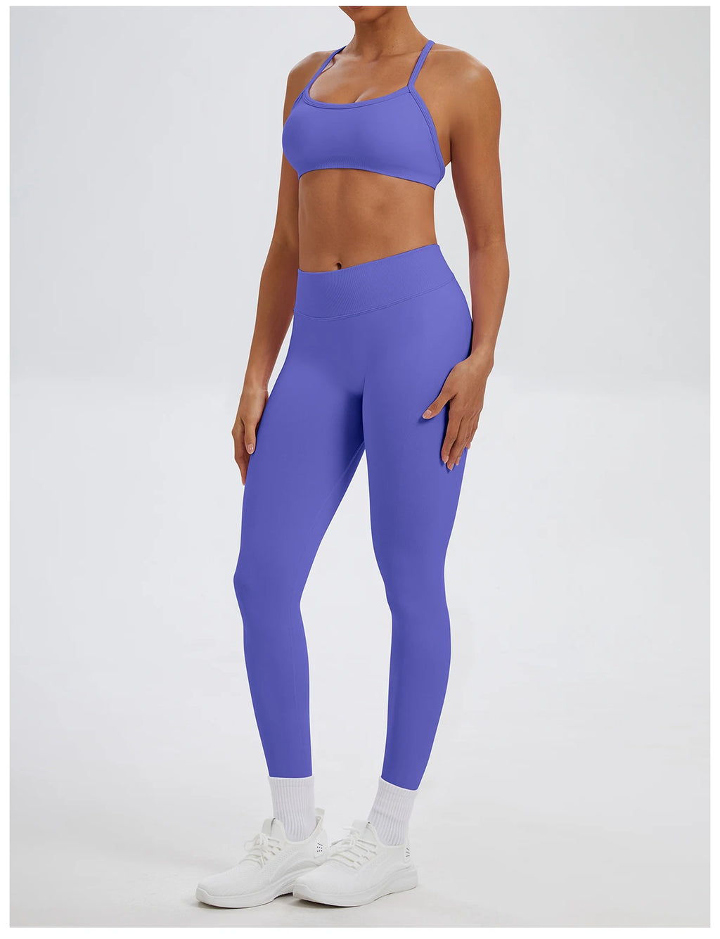 Ensemble Sport Femme 2 Pièces Sans Coutures – Top & Legging Yoga
