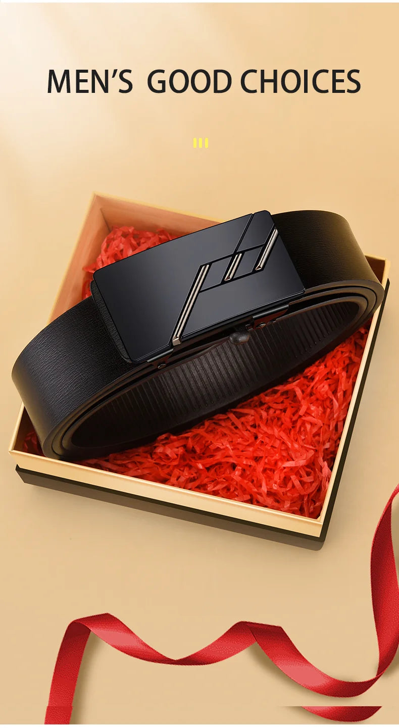 Ceinture Homme Business Cuir PU - Boucle Automatique Élégante Affaires