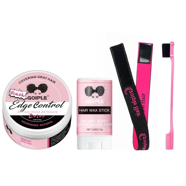 Gel Fixation Cheveux Edge Control Noir - Cire Coiffante Forte Tenue Anti-Cheveux Gris