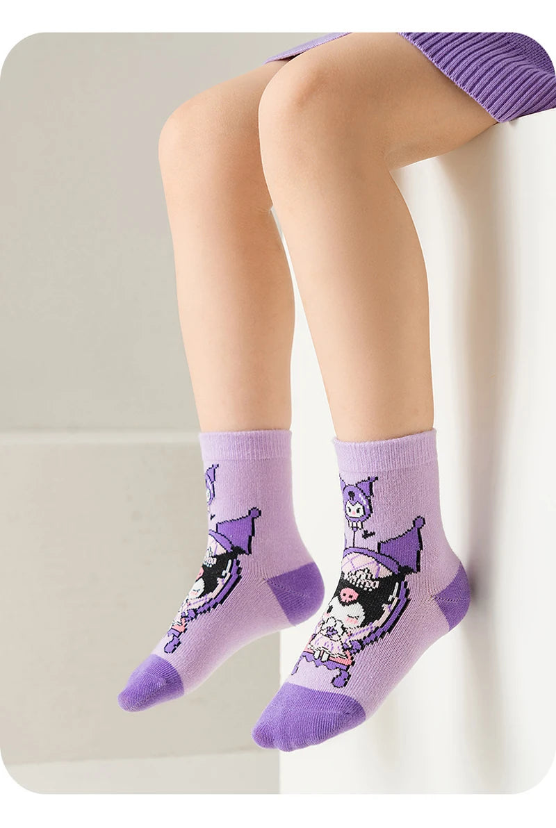 Lot de 5 Paires Chaussettes Spider-Man Garçon - Chaussettes Tube Coton Héros | Automne Hiver Enfant