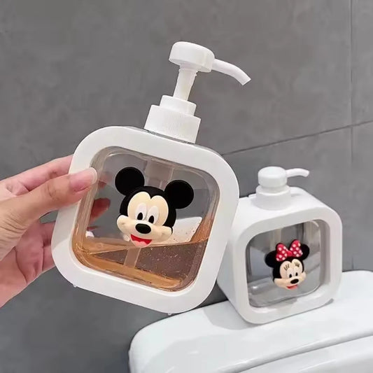 Distributeur Savon Disney Mickey Minnie - Pompe Rechargeable 250ml Salle de Bain