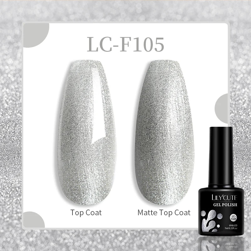 Gel Extension Ongles Paillettes LILYCUTE 15ml - Vernis Semi-Permanent UV Construction Nail Art