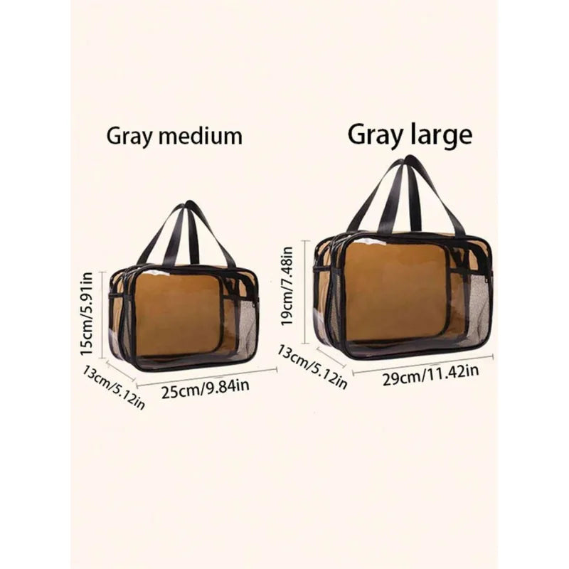 Trousse Maquillage Transparente Voyage - Sac Cosmétiques Portable Organisateur Beauté