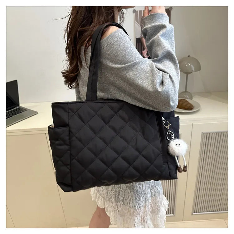 Sac Tote Rectangulaire Femme Style Coréen - Grande Capacité Épaule Travail Léger