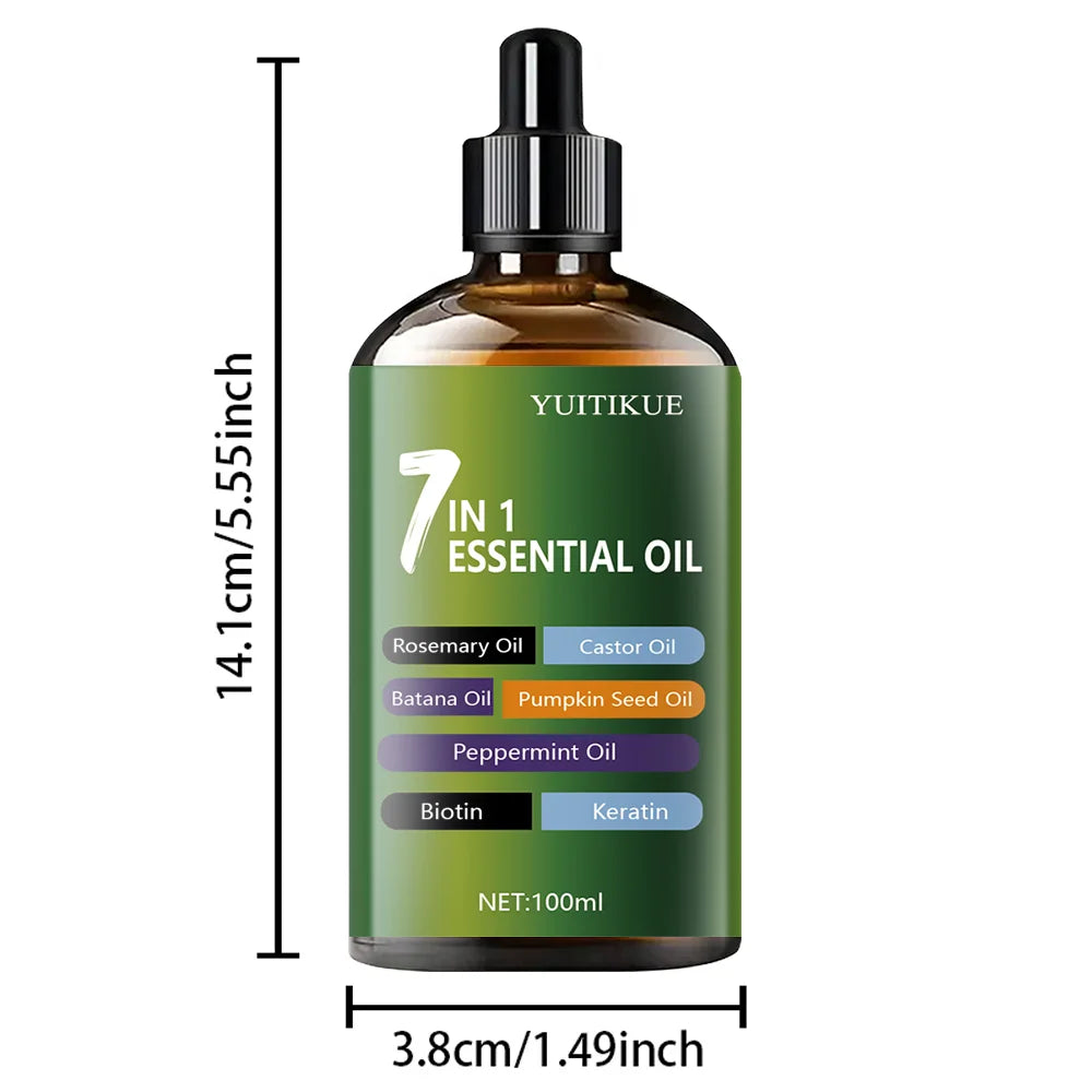 Huile Nourrissante Intensive YUITIKUE 100ml - Biotine & 5 Huiles Végétales Cheveux Secs