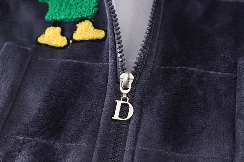 Ensemble 3 Pièces Bébé Hiver - Sweat + Pantalon + Gilet à Capuche - Vêtements Chauds Automne