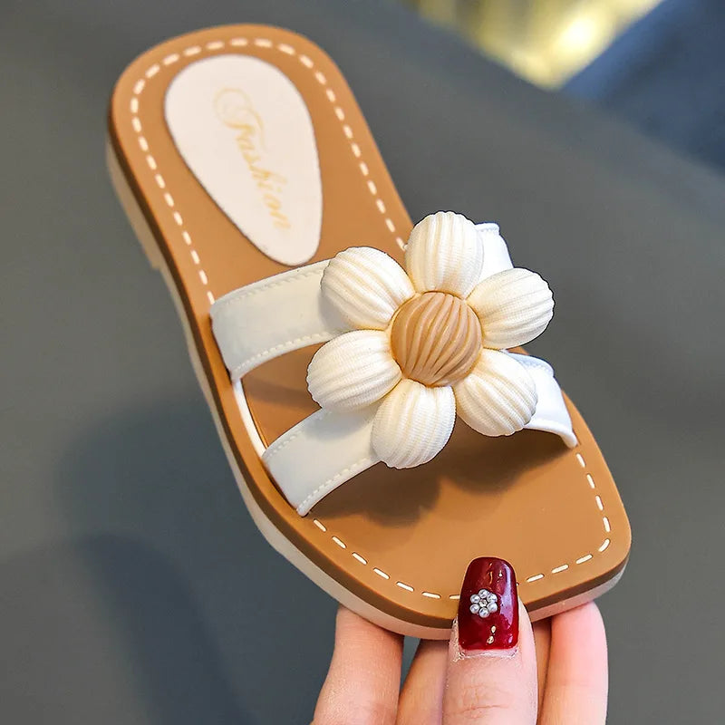 Chaussons Enfant Été Cartoon Plage - Sandales Bébé Fille Semelle Souple Antidérapante Floral