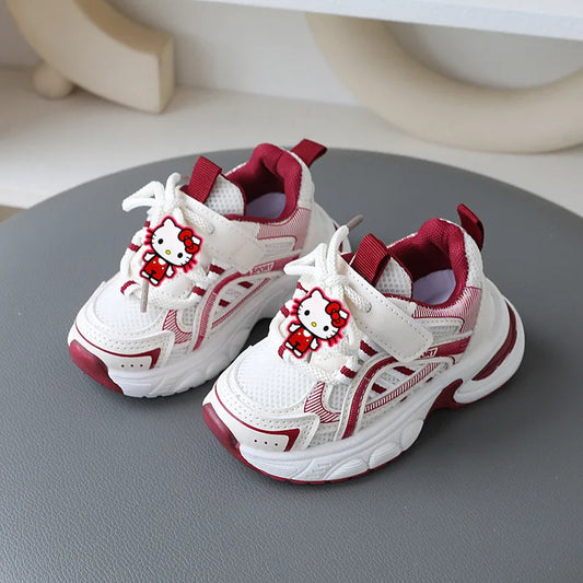 Sneakers Hello Kitty Enfants Mesh Respirantes - Chaussures Running Printemps Été Automne