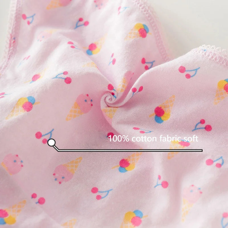 Lot Culottes Fille Coton 100% - Boxers Dentelle Cartoon Sous-Vêtements