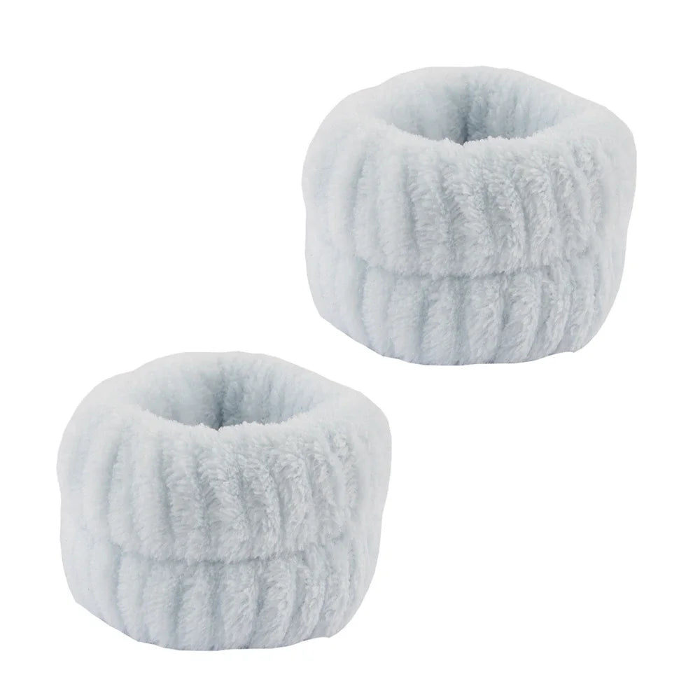 Lot 3pcs Bandeau Spa Serre-Tête Bracelet Lavage Visage - Microfibre Maquillage Serviette Cheveux Absorbant Poignet