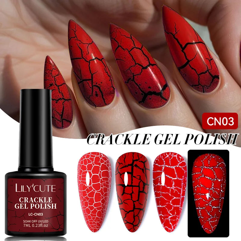 Vernis Gel LILYCUTE Ancora Red Automne Hiver - Semi-Permanent Soak Off UV LED Manucure Nail Art