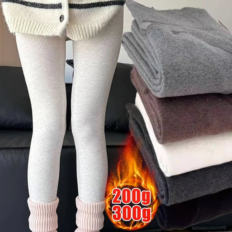 Collants Femme Fashion Gris Tricotés Pression - Automne Hiver Taille Haute Élastiques Streetwear Stocking 2026 Basic Pantyhose