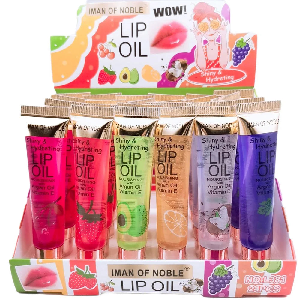 Set 6 Gloss Lèvres Parfum Fruité Aqueux - Gel Transparent Hydratant Brillant Maquillage Lèvres Femme