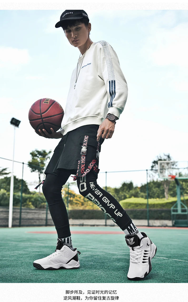 Baskets Basketball Mixte - Respirantes Amorti Antidérapantes Training Gym