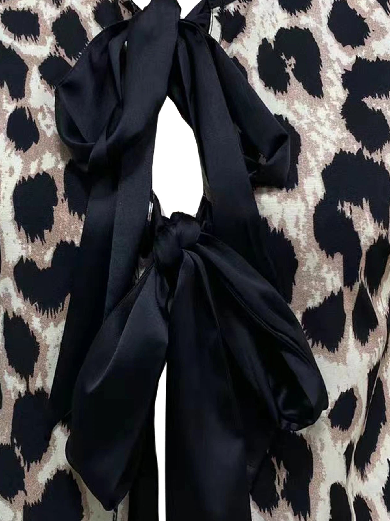 Débardeur Femme Léopard Col V Lacets - Dos Nu Sexy Casual Été