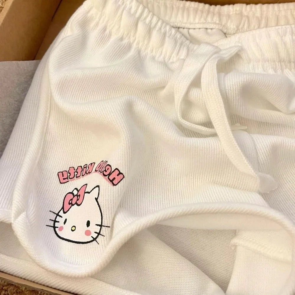 Pyjama Hello Kitty Sanrio Femme - Ensemble Débardeur Short Plage Été Kawaii