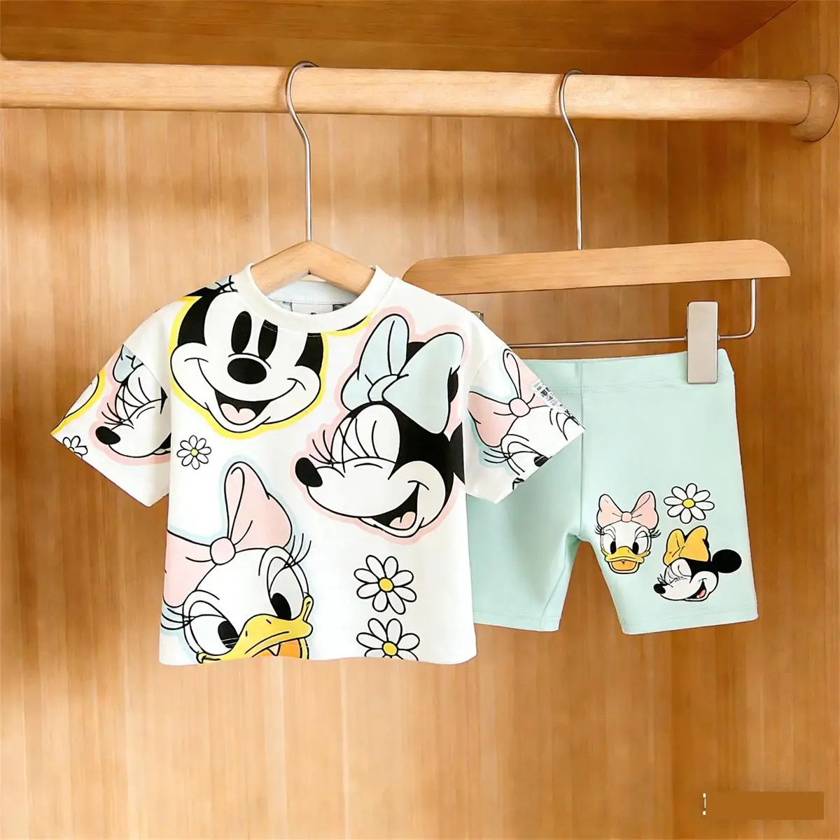 Ensemble 2 pièces Disney Minnie - T-shirt blanc + Short bleu