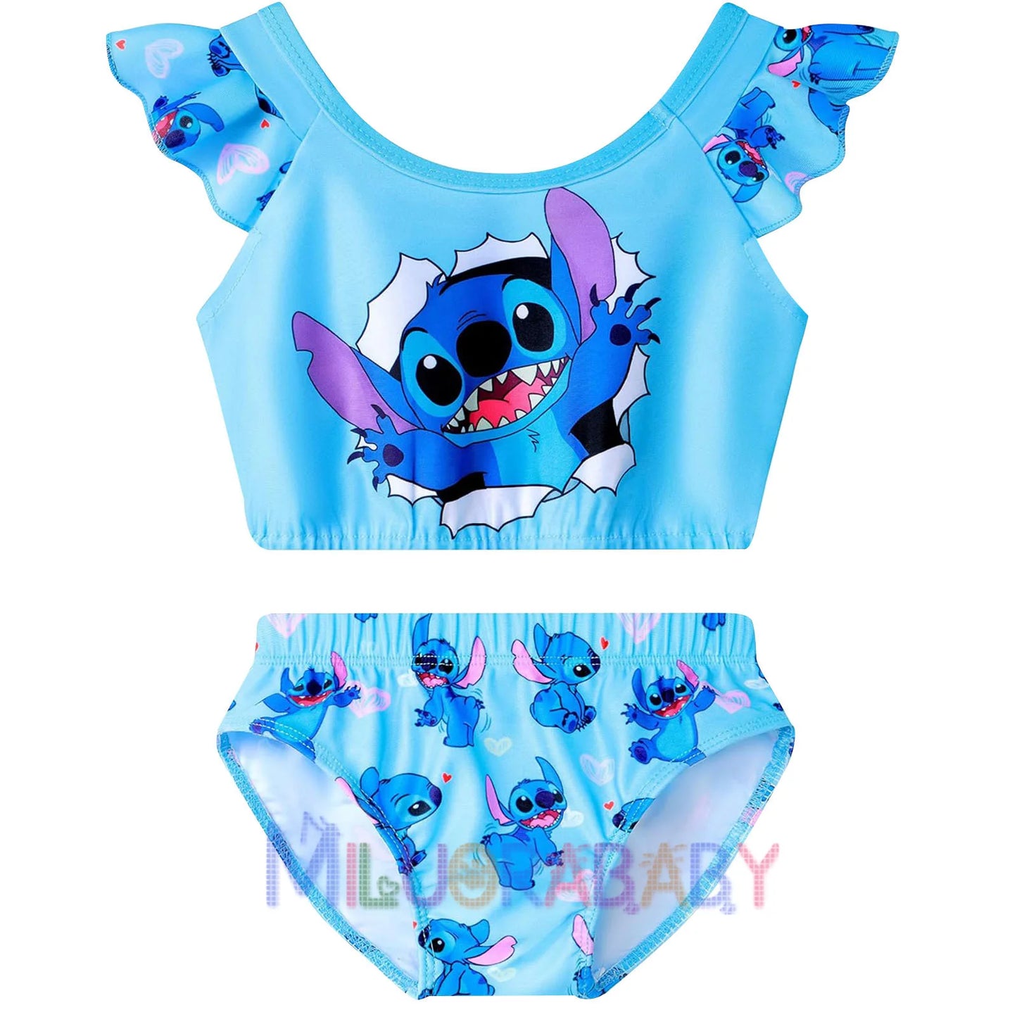 Maillot de Bain Fille Lilo & Stitch Une Pièce Bleu - 1-16 ans