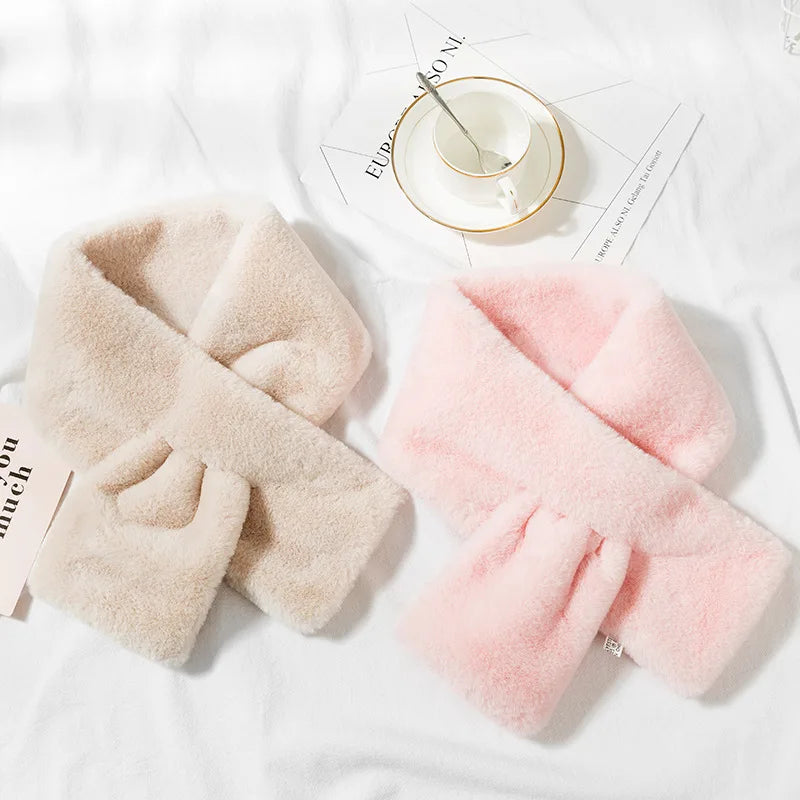 Ensemble Bonnet Écharpe Gants Minnie Mouse Enfant Hiver - Set 3 Pièces Tricoté Chaud Fille Cadeau