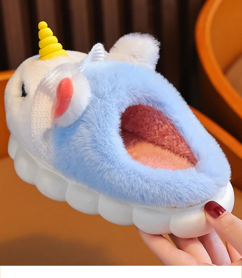 Chaussons Coton Enfants 2024 Automne Hiver - Pantoufles Chaudes Antidérapantes Garçons Filles