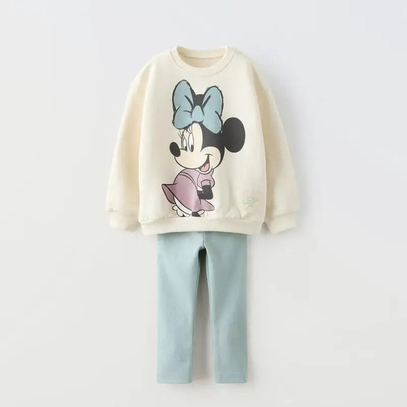Ensemble Bébé Sweat Cartoon Capuche + Pantalon Automne