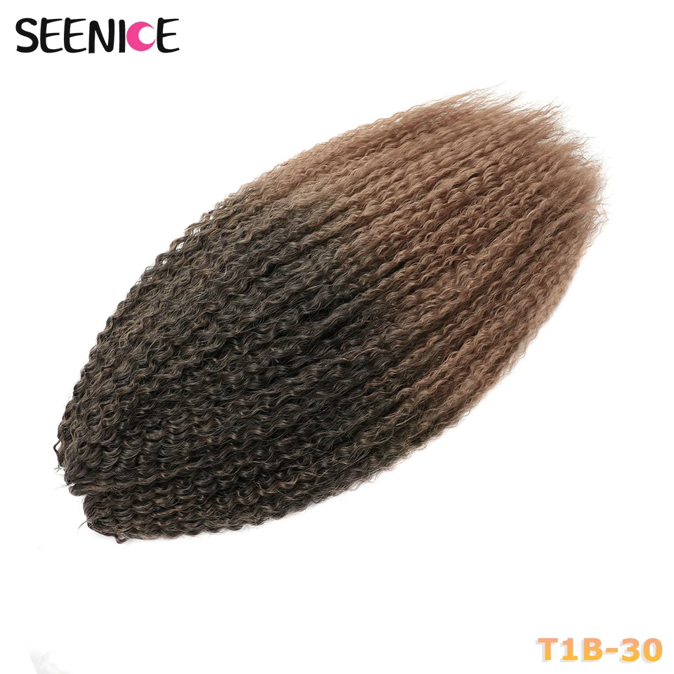 Extension Crochet Brazilian Braids Afro Curls - Mèches Tresses Synthétiques Kinky Curly Africaines Ombré Rose pour Femmes