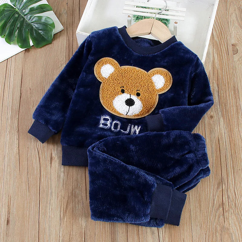 Ensemble Pyjama Enfant Flanelle Polaire - Vêtement Nuit Chaud