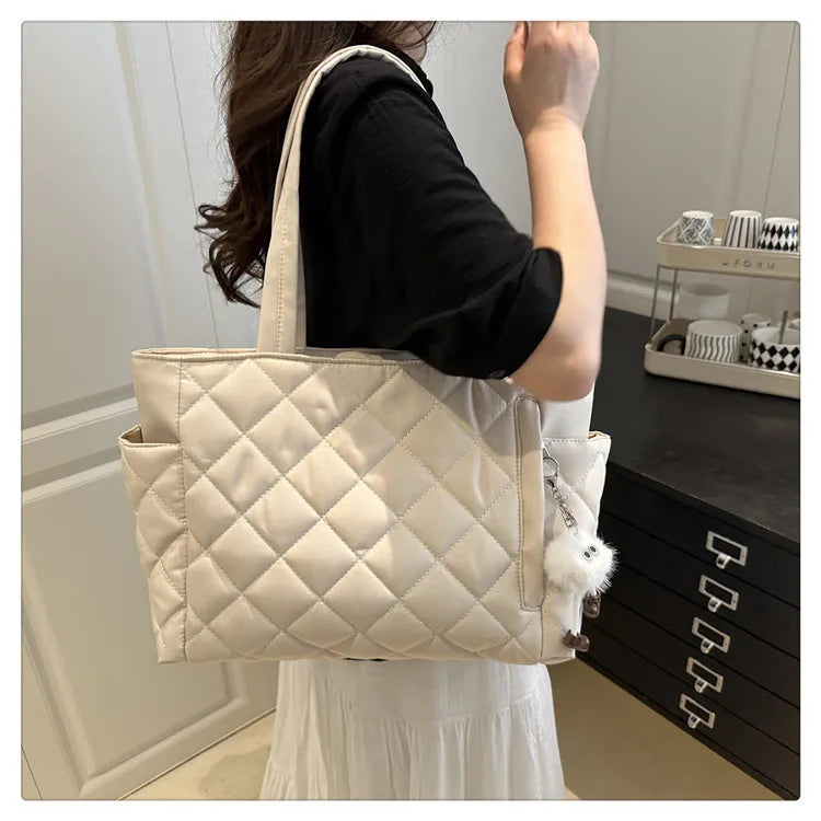 Sac Tote Rectangulaire Femme Style Coréen - Grande Capacité Épaule Travail Léger