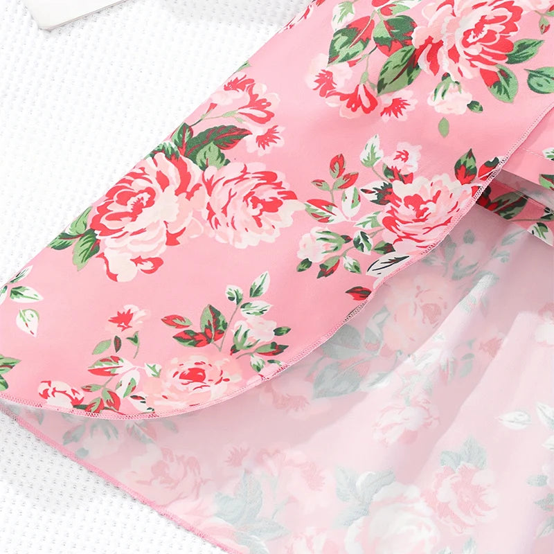 Ensemble Fille Été 2 Pièces - Top Bretelles Imprimé + Jupe-Short