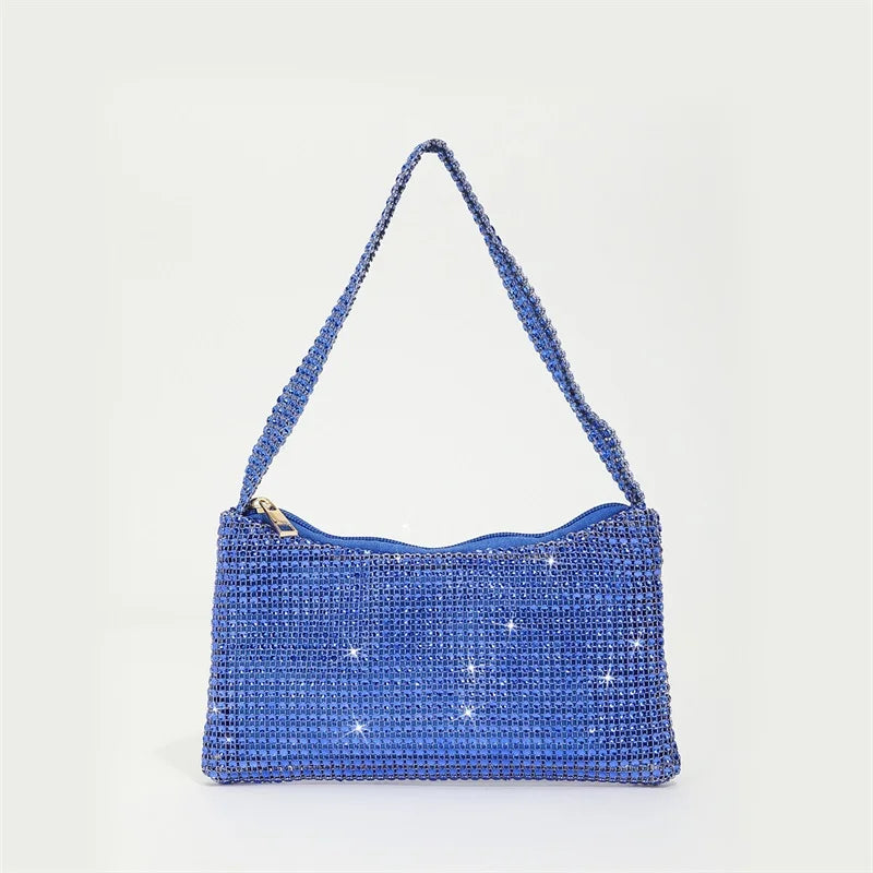 Pochette Soirée Strass Diamants Femme - Sac Épaule Brillant Mariage Gala Party Clutch