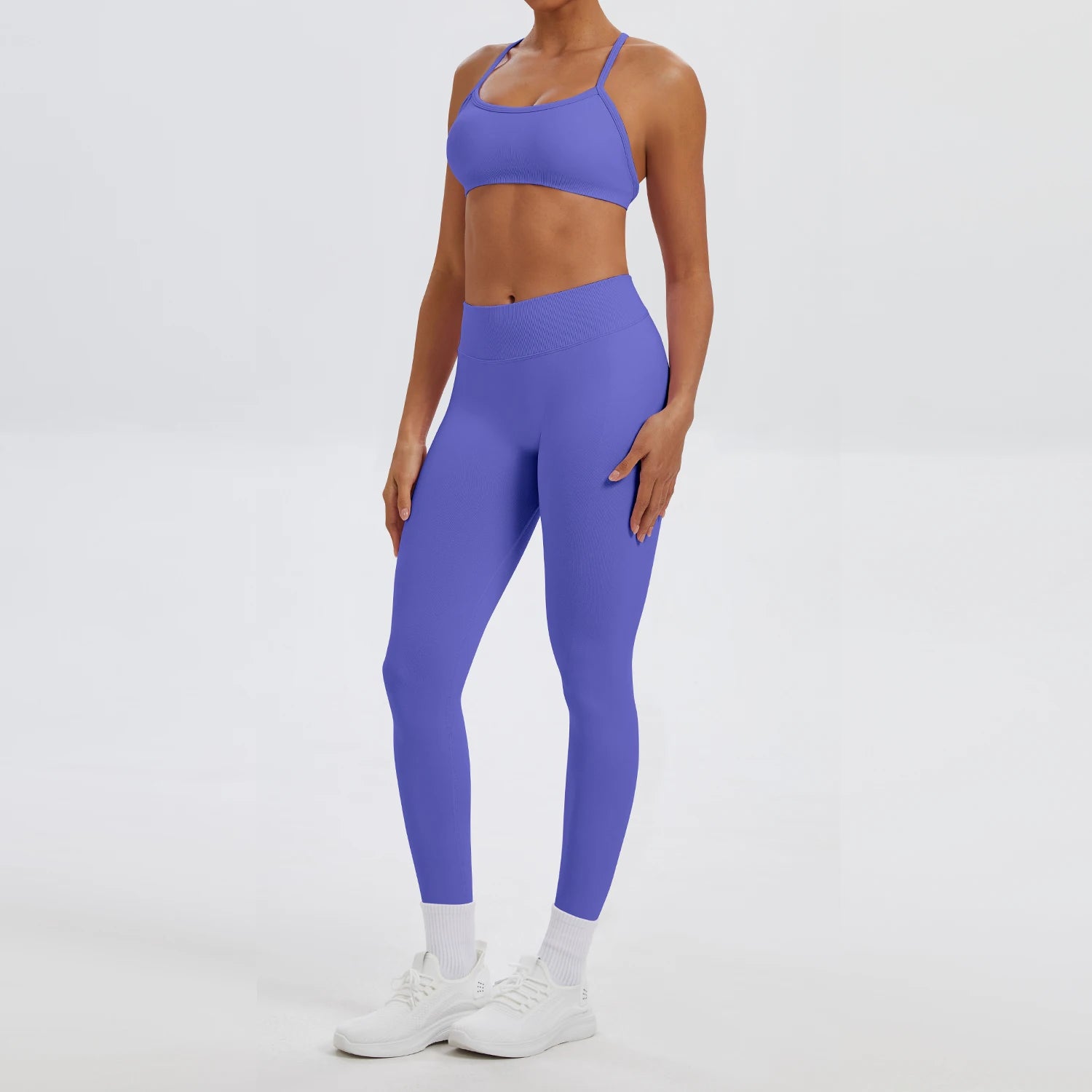 Ensemble Sport Femme 2 Pièces Sans Coutures – Top & Legging Yoga
