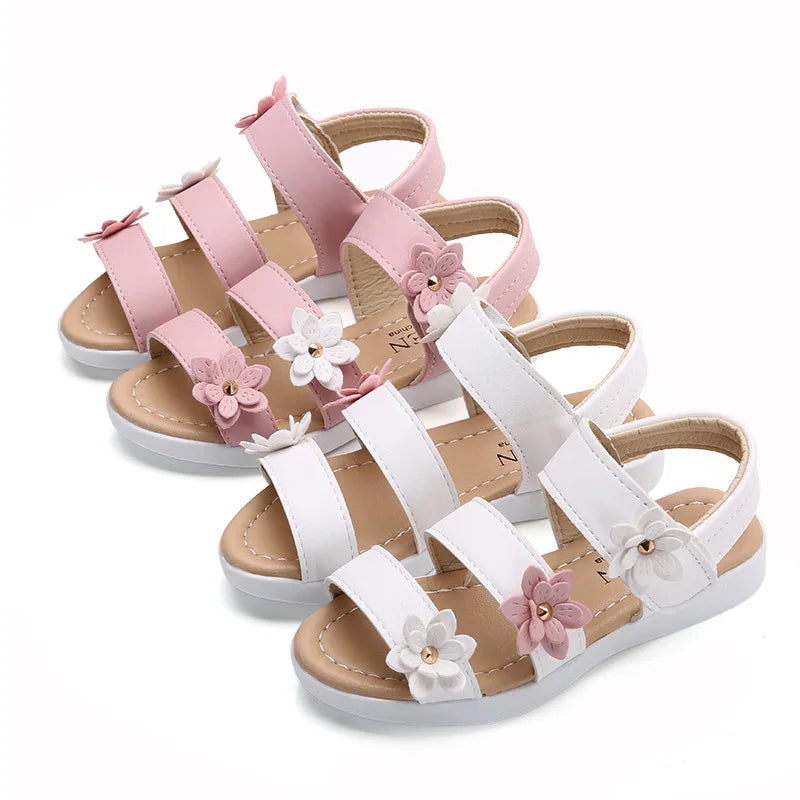 Sandales Fille Été Fleurs Douces - Chaussures Plage Princesse Mode Enfant Anniversaire