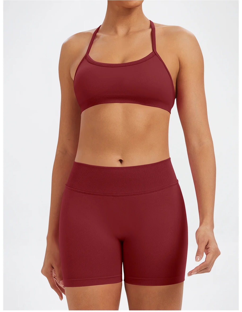 Ensemble Sport Femme 2 Pièces Sans Coutures – Top & Legging Yoga