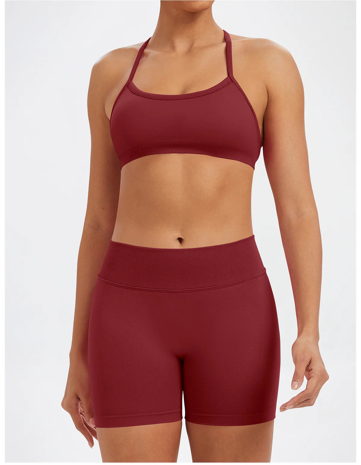 Ensemble Sport Femme 2 Pièces Sans Coutures – Top & Legging Yoga