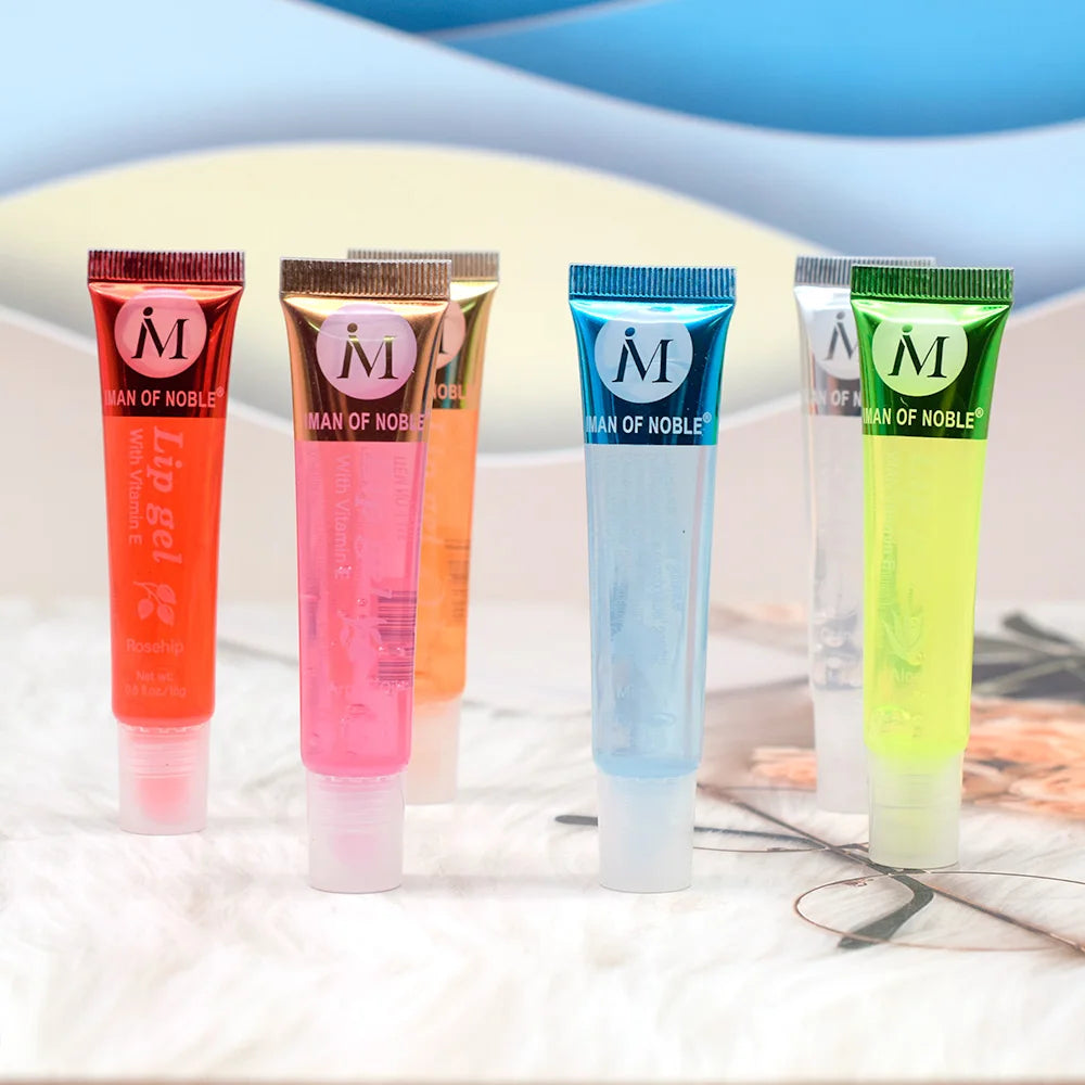 Set 6 Gloss Lèvres Parfum Fruité Aqueux - Gel Transparent Hydratant Brillant Maquillage Lèvres Femme