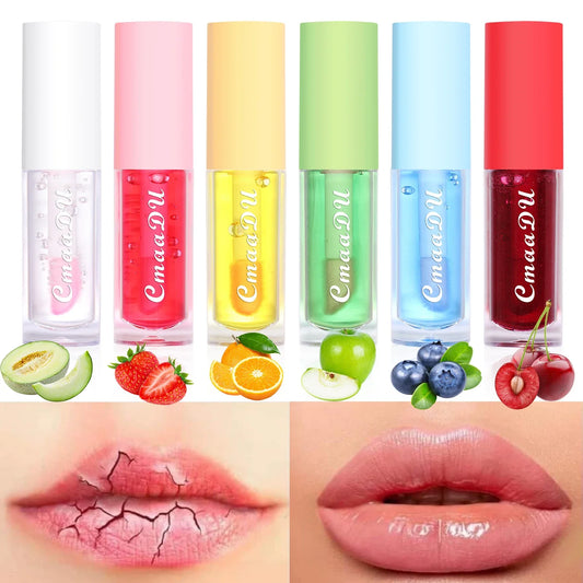 Gloss Lèvres Hydratant Infusé Baies - Huile Nourrissante Longue Tenue Hydratante Tous Types Peau Waterproof