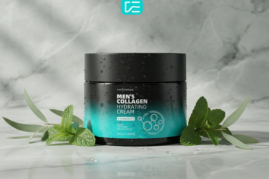 Crème Hydratante Collagène Homme vérenae - Raffermissante Équilibre Sébum Hydratation Profonde Formule Soin Avancée