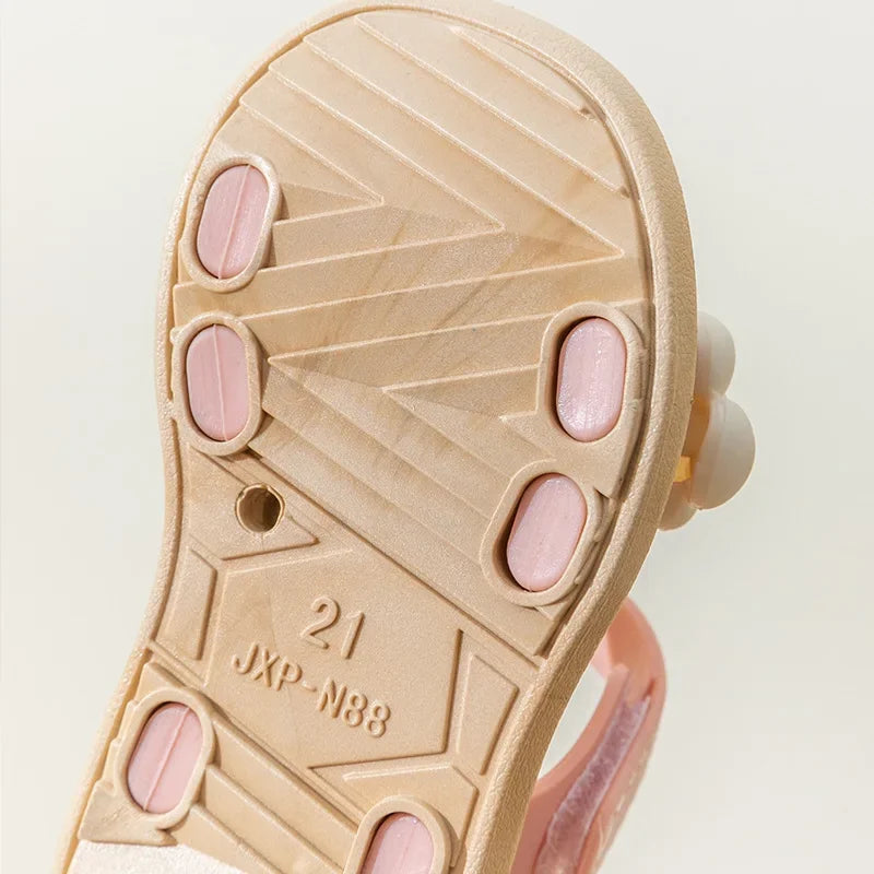 Chaussons Enfant Été 2024 Antidérapants - Sandales Bébé Salle de Bain Plage Semelle Souple Fille