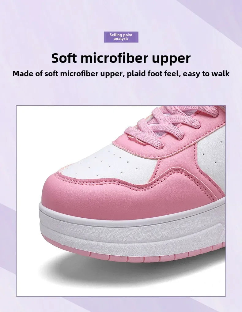 Chaussures Roller Skate Enfants Cuir - Sneakers Roues Amovibles Sport Outdoor Garçons Filles