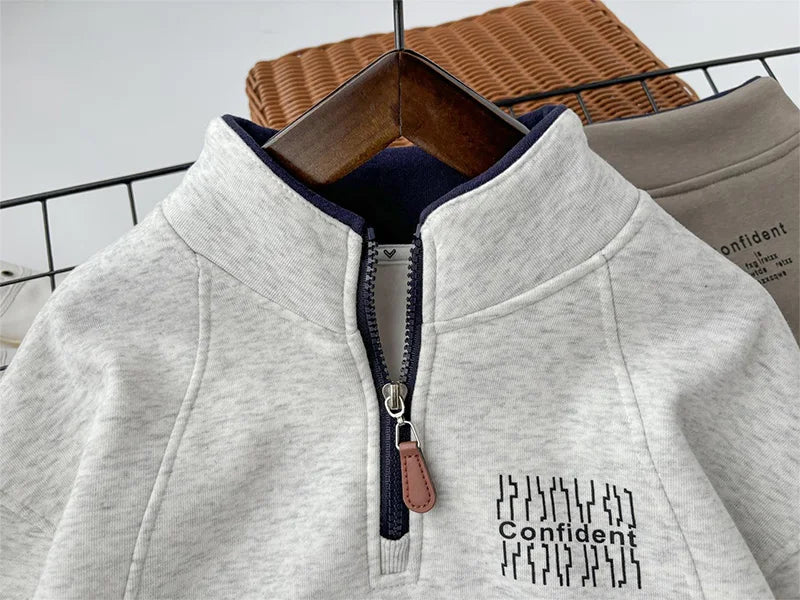 Sweat GarçonPeluche - Col Montant Chaud Automne Hiver