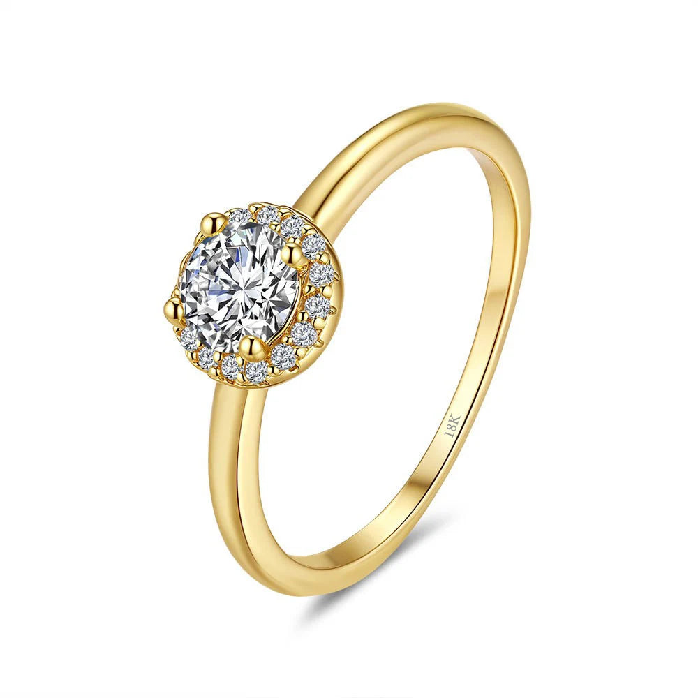 Bague Lumira Or 18K Moissanite 0.5 Carat - Femme Luxe GRA