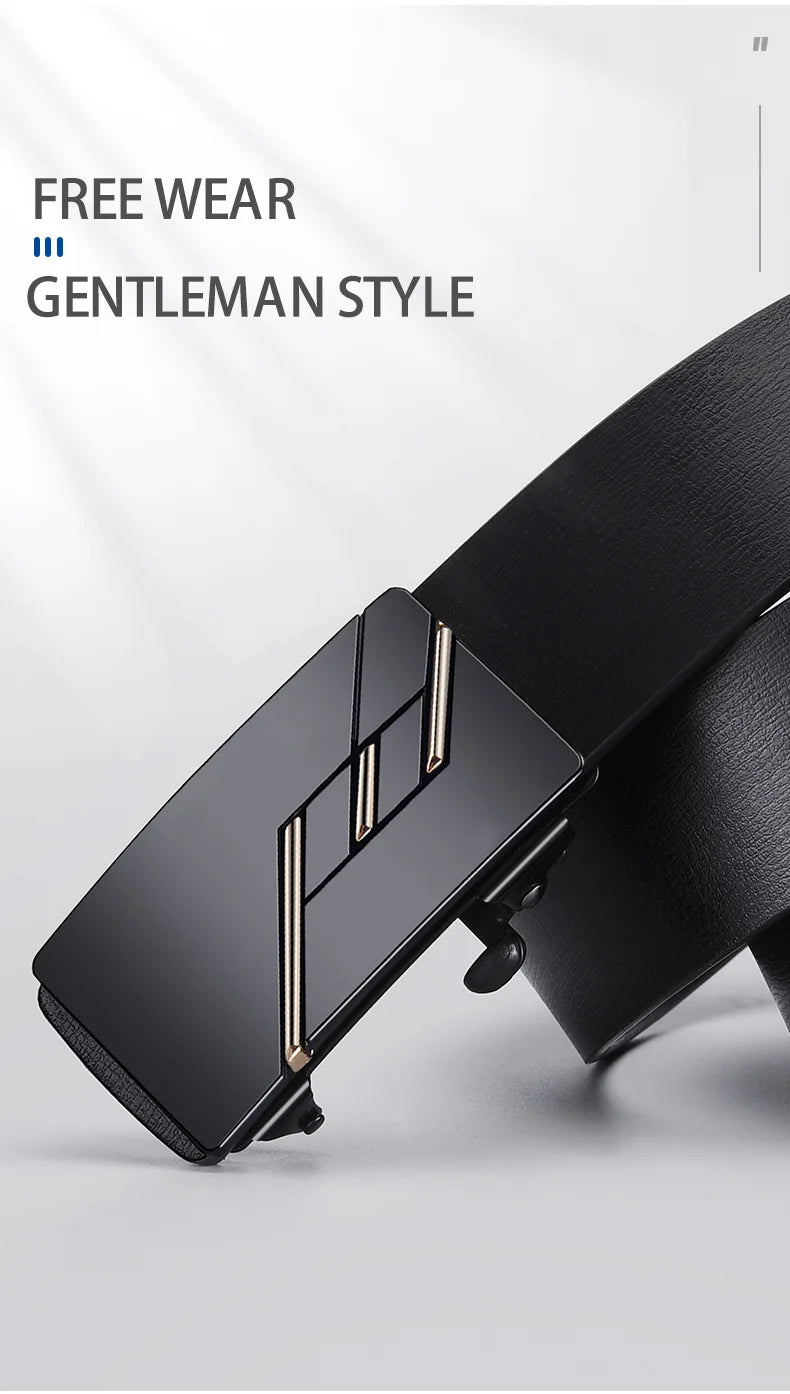 Ceinture Homme Business Cuir PU - Boucle Automatique Élégante Affaires