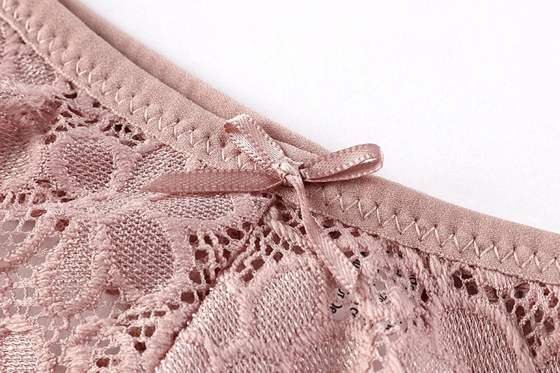 Culotte Femme Dentelle Sexy Taille Basse - String Transparent Ajouré Lingerie Élégante