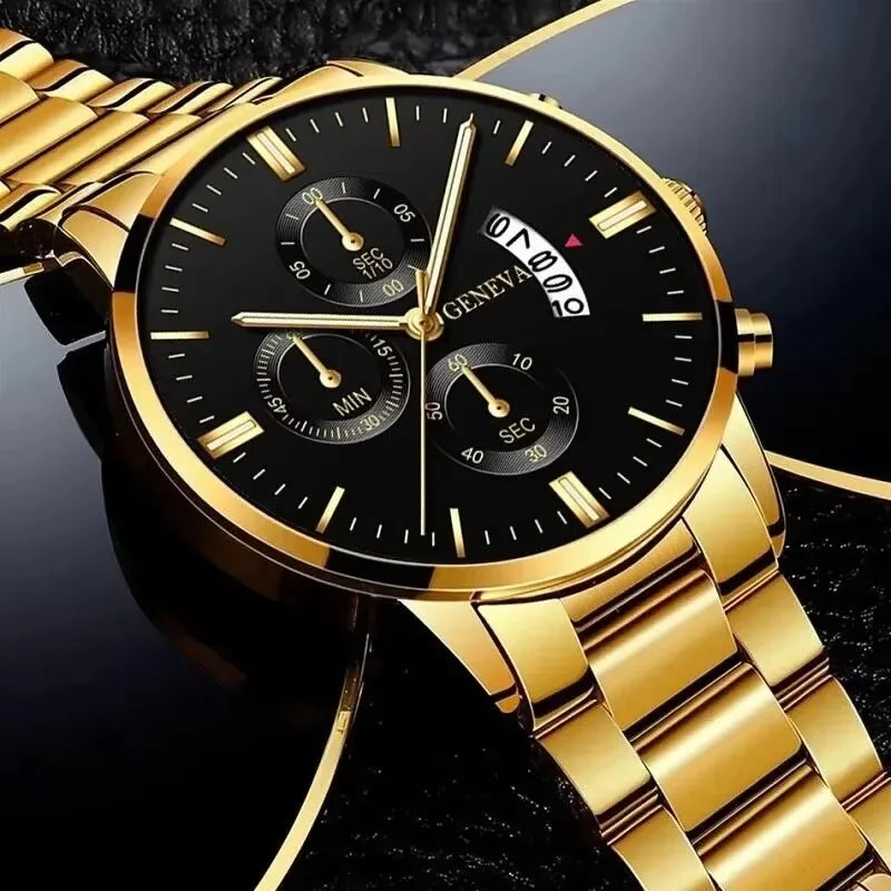 Montre Homme Business Luxury - Quartz Calendrier Élégant