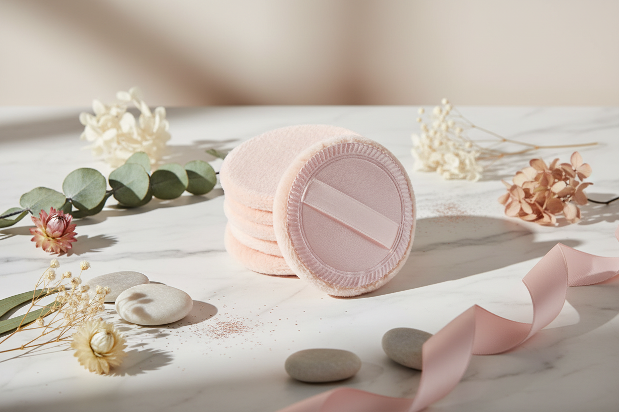 Lot 6 Éponges Rondes Poudre Fond de Teint Portable Douce Cosmétique Application Maquillage Outil Beauté Essentiel Make Up