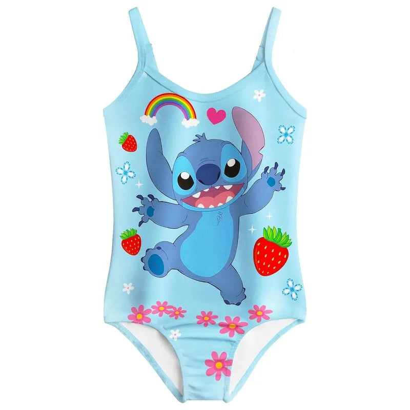 Maillot de Bain Fille Lilo & Stitch Une Pièce Bleu - 1-16 ans
