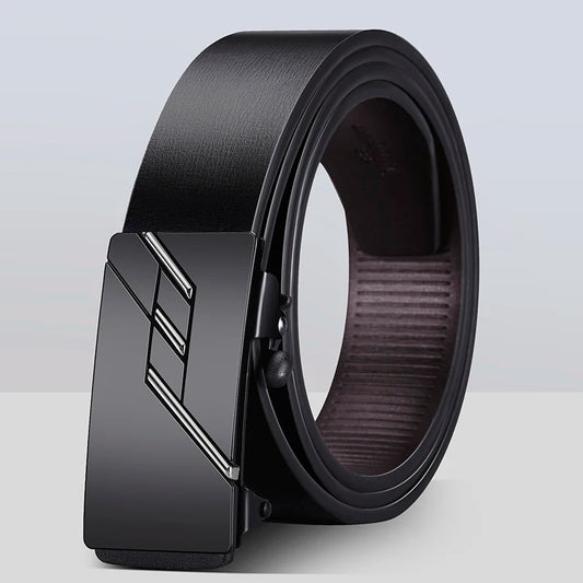 Ceinture Homme Business Cuir PU - Boucle Automatique Élégante Affaires