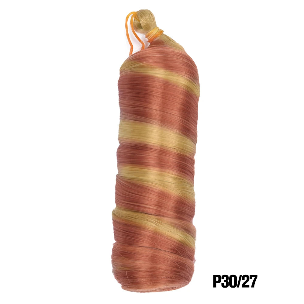 Extension Tresses French Curls Pré-Étirées - Mèches Synthétiques Loose Wave Spiral Curl Haute Température Ombré