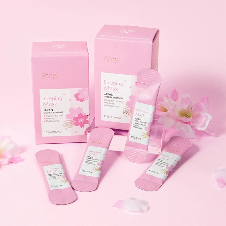 Kit Soin Visage Sakura 9 Pièces - Nettoyant Crème Masque Protection Solaire Contour Yeux Coréen